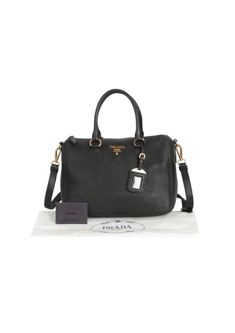 bauletto vitello phenix prada 1bb054 costo|PRADA Vitello Phenix Bauletto Black 1498846 .